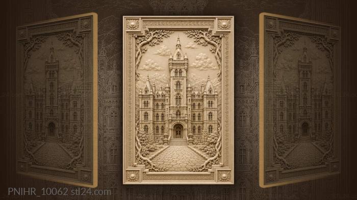Majestic palace with central tower 3d STL model