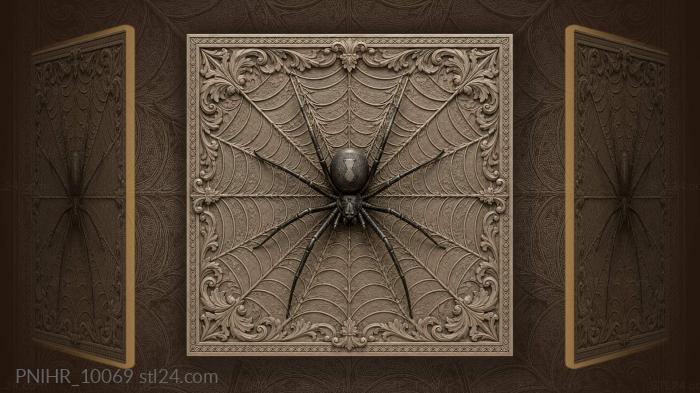 Spider at the centre of web 3d STL model
