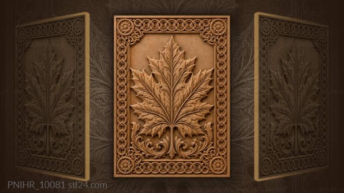 Autumn maple leaf elegant frame 3d STL model