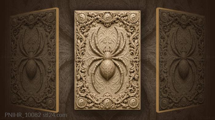 Spider and the yin yang signs 3d STL model
