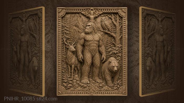 Bigfoot among forest friends 3d STL model