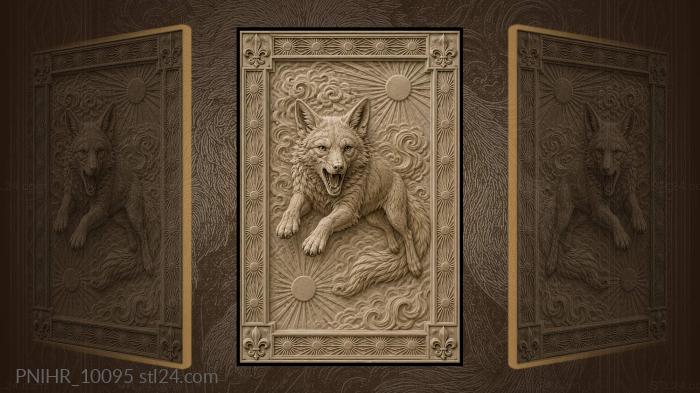 Howling fox in mid air 3d STL model