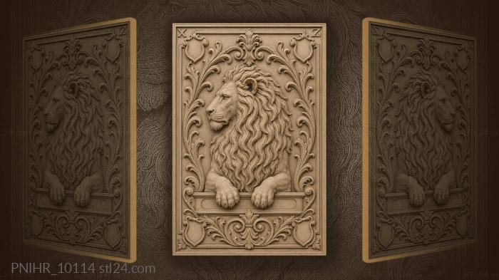 Lion with letters z and x 3d STL model