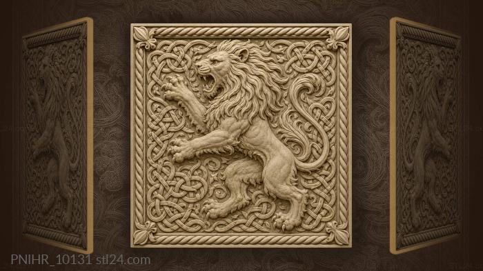 Lion inside knotwork weave 3d STL model