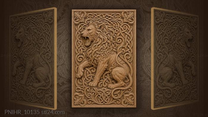 Roar within celtic knotwork 3d STL model