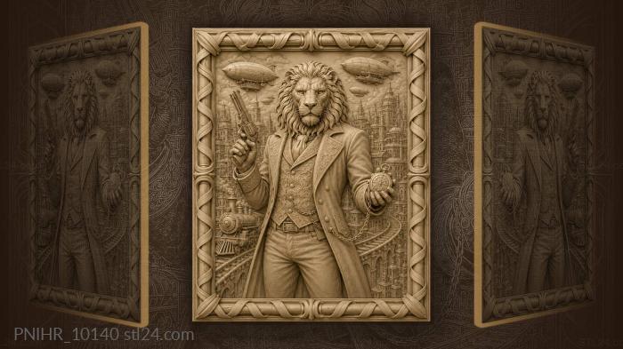 Pistol and a watch against airships 3d STL model