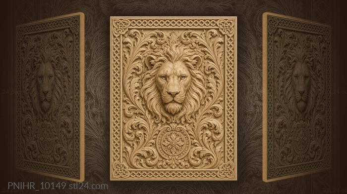 A face amid acanthus and medallion 3d STL model