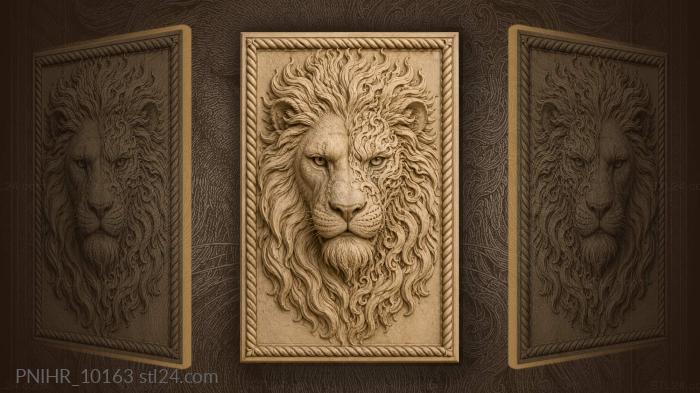 Half the face in flame patterns 3d STL model