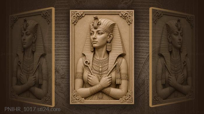 Egyptian queen majestic royal portrait 3d STL model