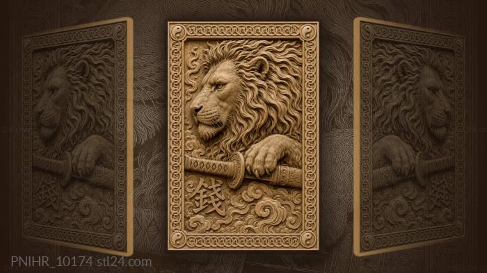 Paw resting on a katana hilt 3d STL model