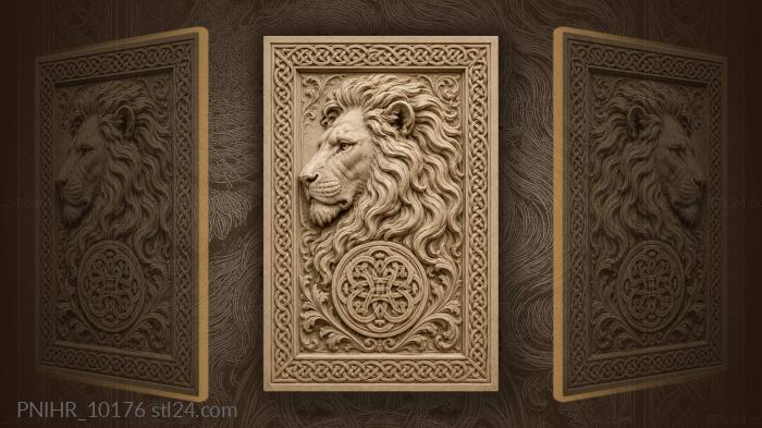 Round emblem below a celtic ribbon 3d STL model