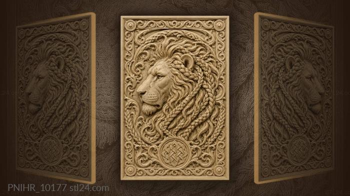 Braided mane with a celtic circle 3d STL model