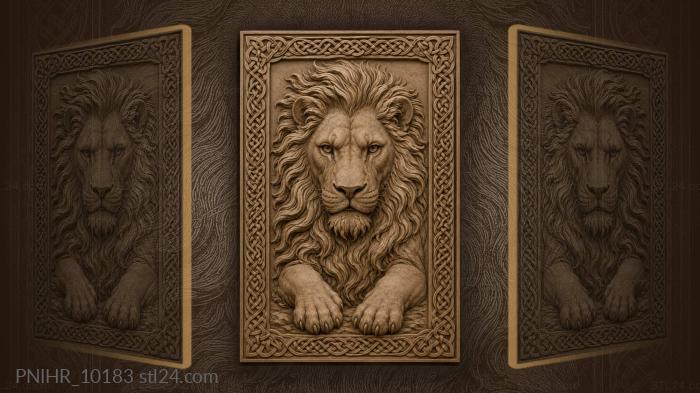 Celtic ribbon around a flying mane 3d STL model