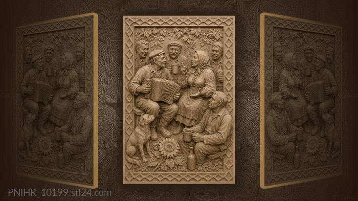 Argument by the sunflower with mugs 3d STL model