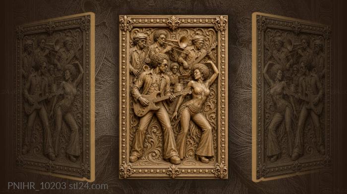Funk band live music energy 3d STL model