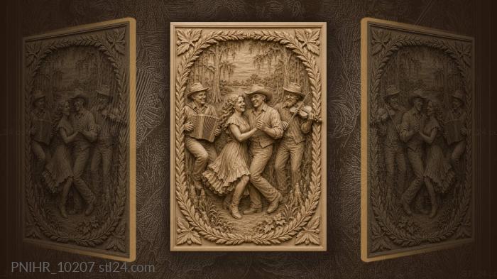 Cajun music swamp dance celebration 3d STL model