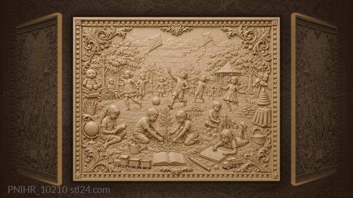 Childrens park playtime happy days 3d STL model