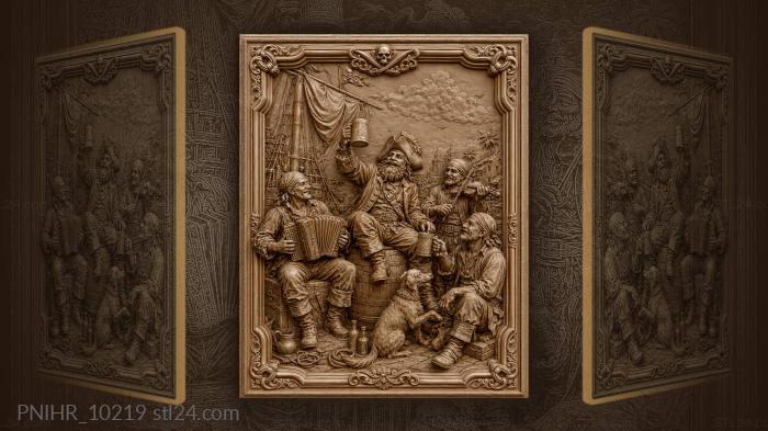 Pirate feast aboard ship merriment 3d STL model