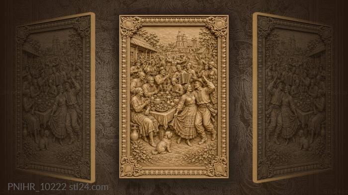 Village feast day celebration merriment 3d STL model
