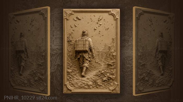 Traveler with burden distant bridge 3d STL model