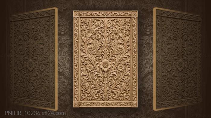 Floral rosette with acanthus scrollwork 3d STL model