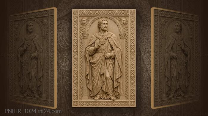 Noble man with ancient medallion 3d STL model