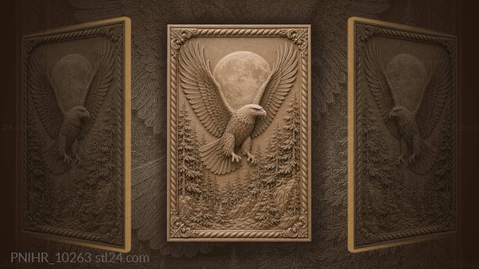 Eagle before the full moon 3d STL model