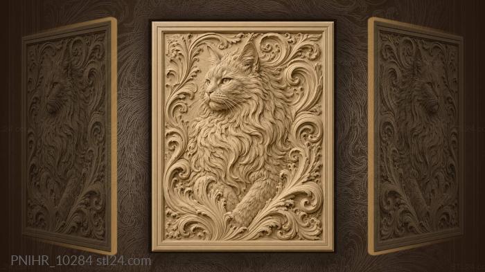 Majestic cat swirling energy flow 3d STL model