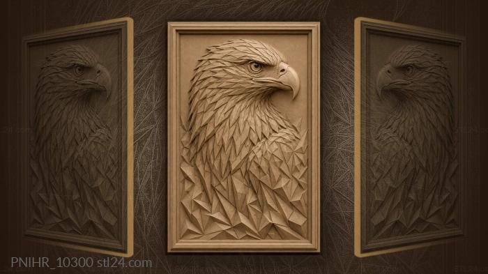 Eagle built from sharp facets 3d STL model