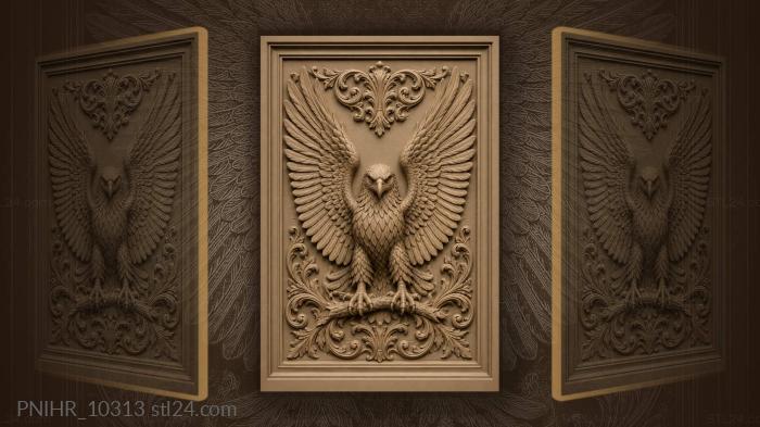 Rising eagle powers toward the sky 3d STL model