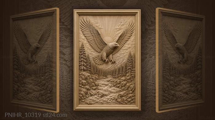 Flight over the river at sunrise 3d STL model