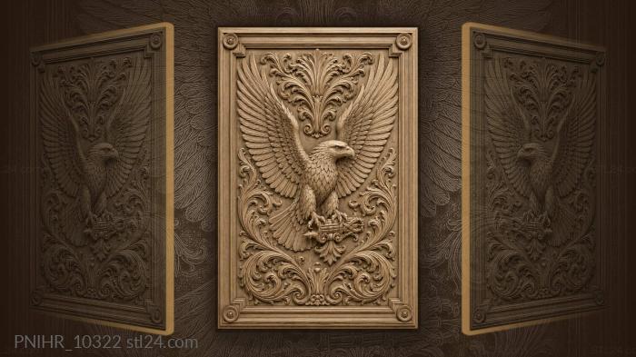 Eagle in flight holding a small token 3d STL model