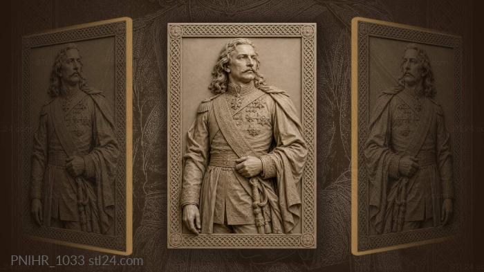 Noble officer with celtic frame 3d STL model