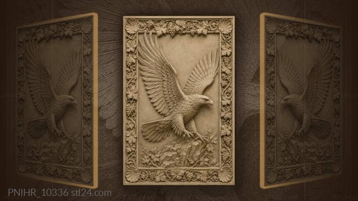 Bird framed by clustered berries 3d STL model