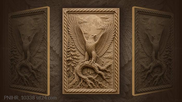 Moonlit night with a lone fir 3d STL model