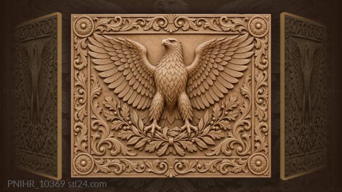 Leafy wreath beneath the talons 3d STL model