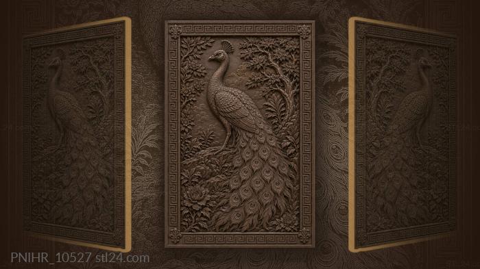 Proud peacock among lush trees 3d STL model