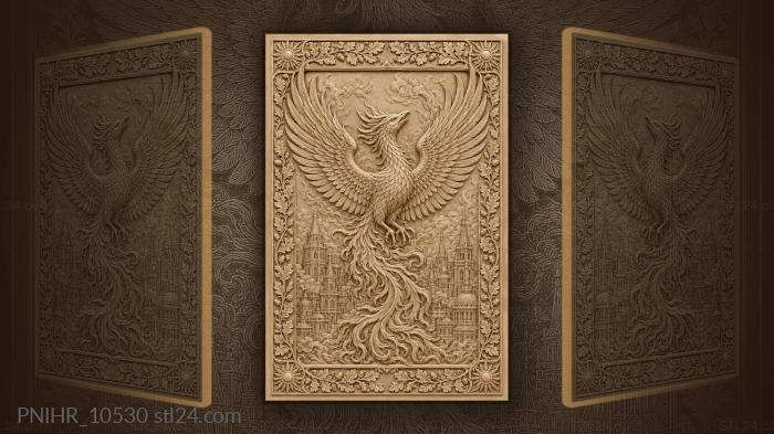 Firebird above the towers and spires 3d STL model