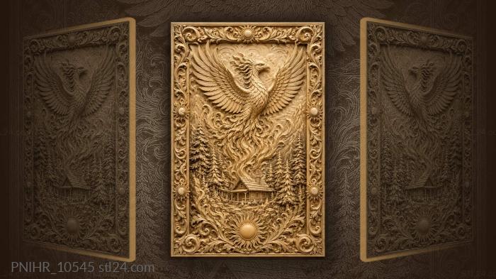 Phoenix rising above forest home 3d STL model