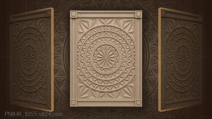 Starburst inside rings of triangles 3d STL model