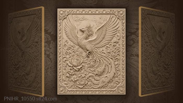 Phoenix above thick foliage 3d STL model