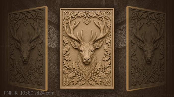 Noble stag with grand antlers 3d STL model