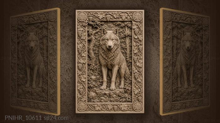 Beast emerging from thicket toward grapevines 3d STL model