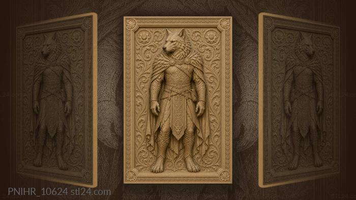 Noble wolf in proud stillness 3d STL model