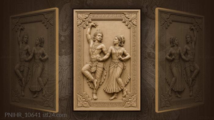 Dancing couple traditional folk symmetry 3d STL model