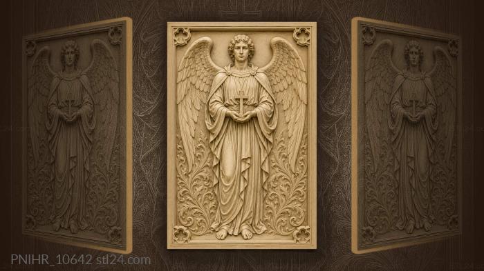 Male messenger presents a cross between wings 3d STL model