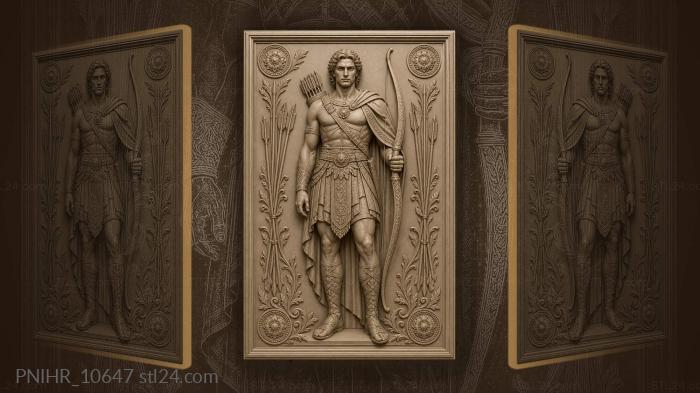 Archer ringed by arranged arrows 3d STL model