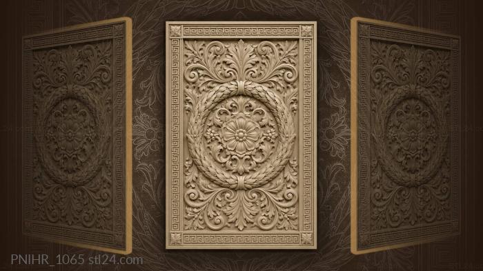 Laurel wreath floral medallion foliage 3d STL model