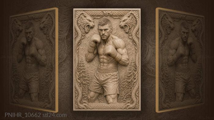 Boxer with forest and beasts 3d STL model