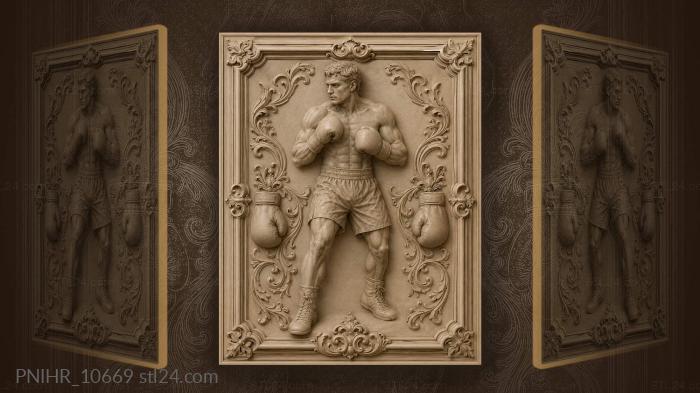 Gloves shown at both his sides 3d STL model
